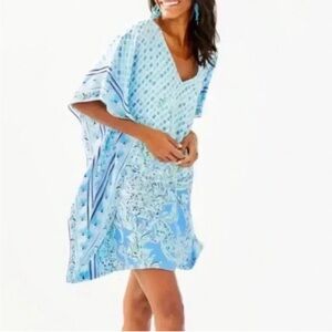 ⚓️NWT rare sz L/XL Linda Marie silk caftan w/nude slip⚓️